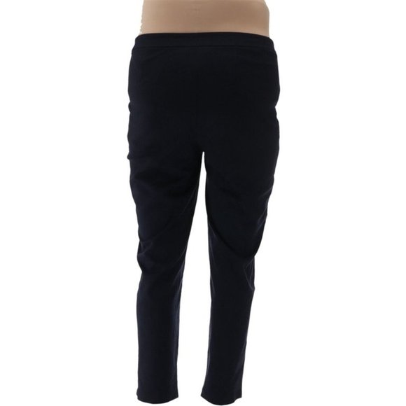 NWT JOAN RIVERS REGULAR LENGTH HERRINGBONE PULL-ON ANKLE PANTS NAVY/BLACK XS - Picture 3 of 8